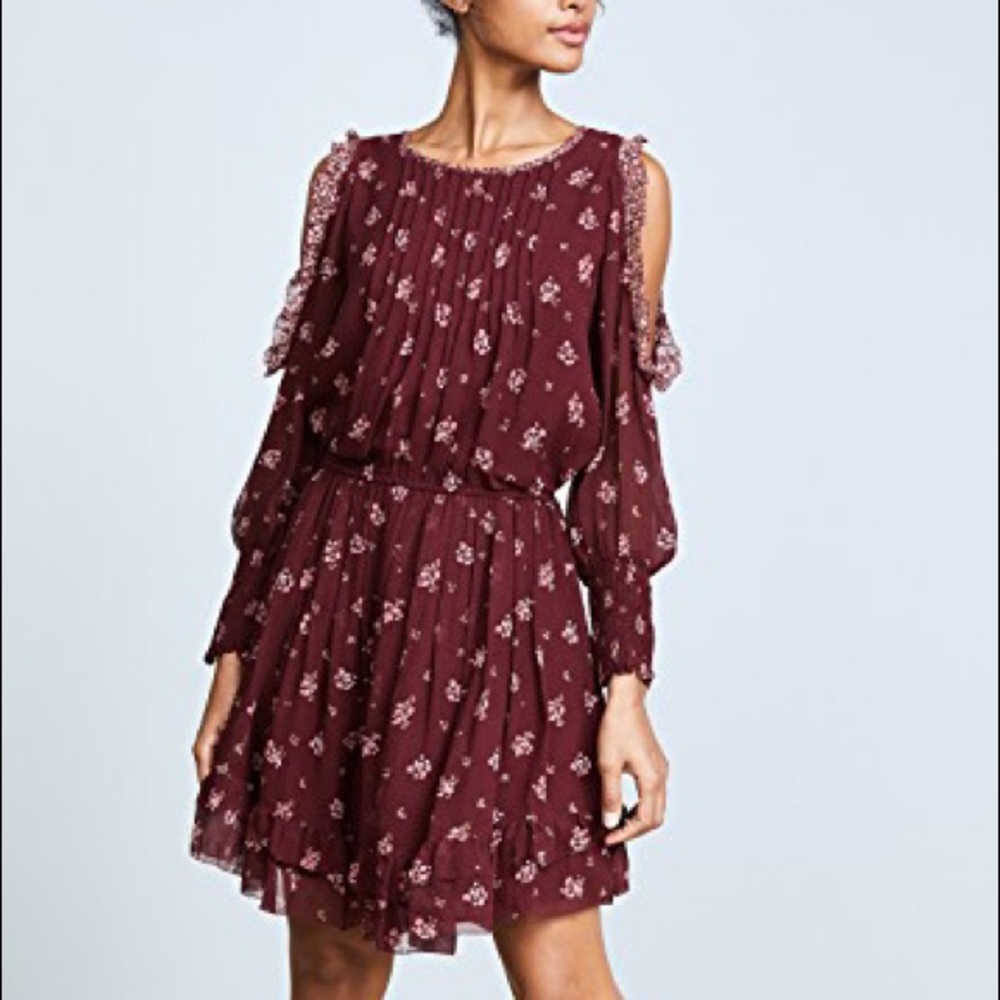 Joie Arleth Silk Dress in Deep Verbena